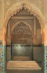 Saadier-Gräber in Marrakesch - Große Halle der Koubba de La © arvernho