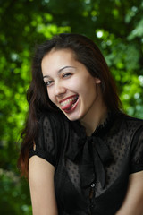 fashion model with braces