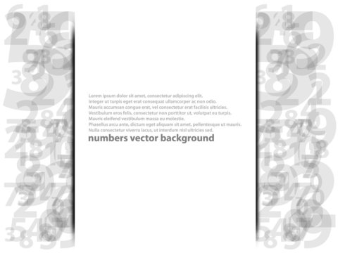 Numbers with abstract background