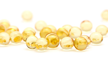 Transparent yellow capsules