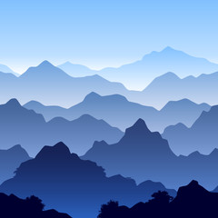 Mountains. Seamless illustration.