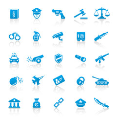 Naklejka premium Blue Web Icons