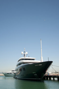 A Super Yacht Berthed in Gibraltar