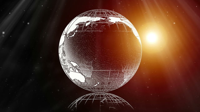 KaleidoPolar earth animation the sun