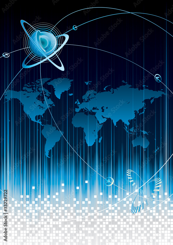 Poster internet concept of global connectivity.