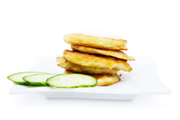 Traditional delicious potato pancakes