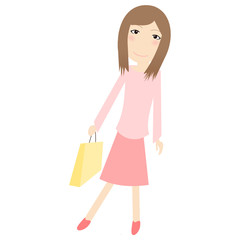 買い物する女性