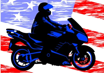 Peel and stick wall murals Motorcycle American motorcycle