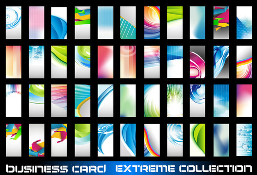 ollection of corporate business cards background