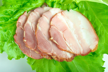 meat smoked bacon with lettuce