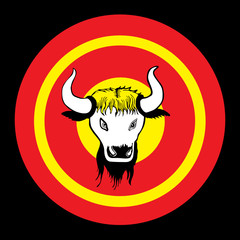 bull head symbol vector illustration