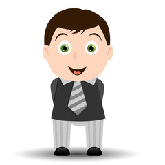 Vector businessman - mascot or cartoon