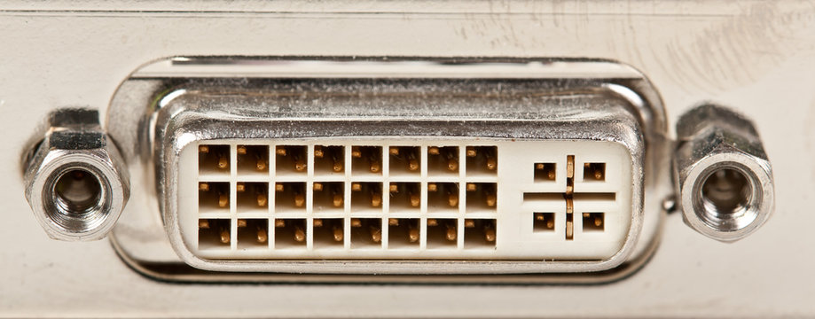 old beige monitor jack