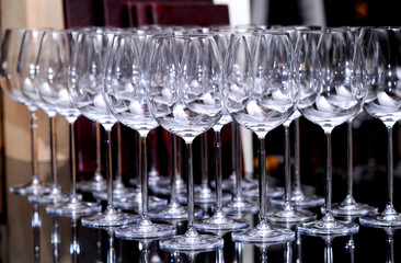 empty wine glasses