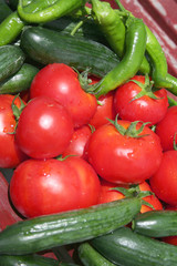 ripe vegetables at the market