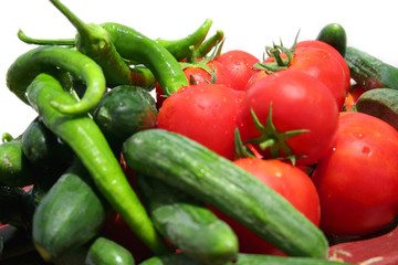 ripe vegetables at the market