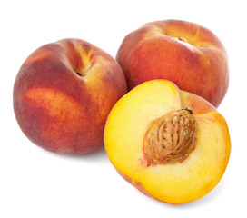fresh peaches isolated
