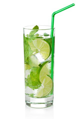 fresh mojito cocktail isolated