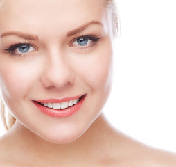 Obraz premium A beauty girl on the white background