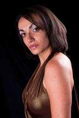 Naklejka premium portrait d' une femme brune 17