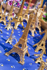 Miniature Eiffel Tower Souvenirs in Market, Paris, France