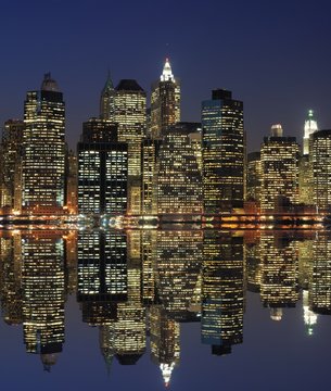 Fototapeta Lower Manhattan at Night