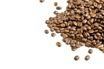 Naklejka premium brown coffee, background texture, close-up