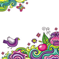 Abstract floral card (series)