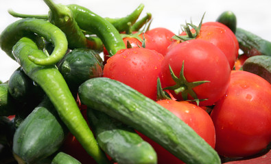 ripe vegetables at the market