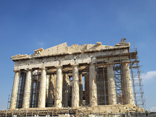 Fototapeta premium Parthenon temple Acropolis, Athens Greece, room for type