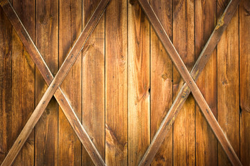Wooden door with two crosses - 33245559