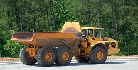 Obraz premium Heavy Equipment Dump Truck at construction site