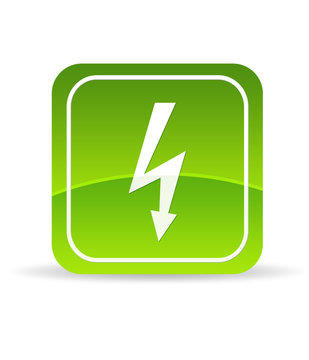 Green Lightning Bolt Icon