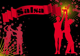 flyer salsa ruban rouge