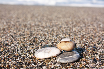 Fototapeta na wymiar Pebbles on a beach