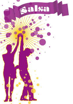 flyer salsa vertival, violet