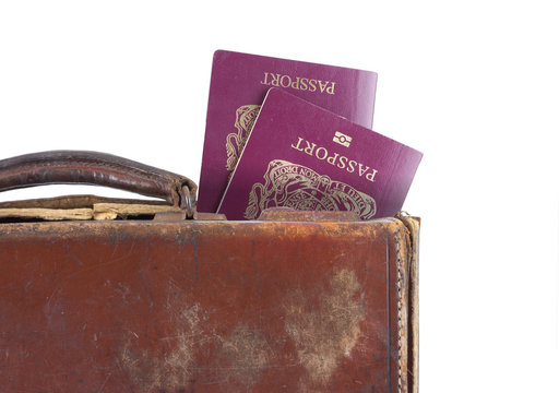 suitcase with british passports