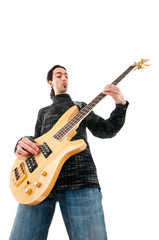 Obraz premium Guitar player isolated on the white background