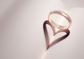 heartshadow with rings - your text in white space