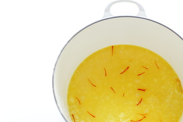 preparation of cooking saffron rice