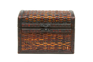 Small Treasure Chest Isolated on a White Background