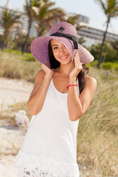 Beautiful Young Woman on South Beach