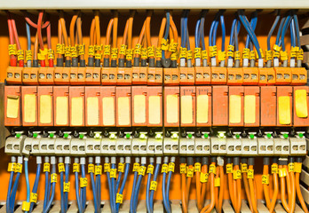 Orange terminal blocks © Singha songsak