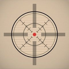 crosshair with red dot - illustration