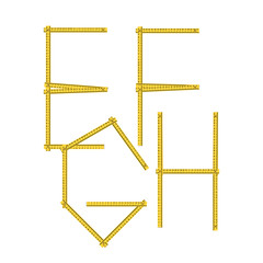 Alphabet letters created from meter instrument - illustration