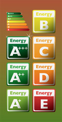 energy effiency label electro - illustration