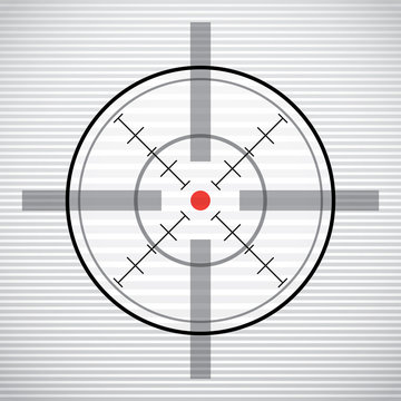 EPS10 crosshair with red dot - illustration