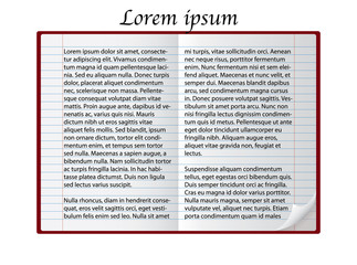lorem ipsum in notepad - illustration