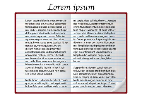 lorem ipsum in notepad - illustration