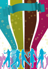 flyer 5 filles ruban turquoise